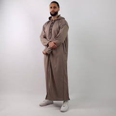 Brown Herringbone Moroccan Thobe