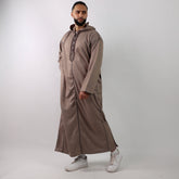 Brown Herringbone Moroccan Thobe