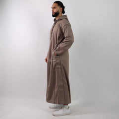 Brown Herringbone Moroccan Thobe
