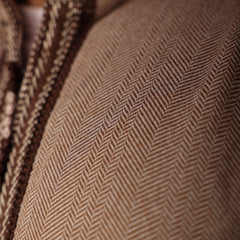 Brown Herringbone Moroccan Thobe