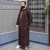 Dark Brown Wool Moroccan Thobe