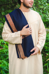 Blue Border Shawl