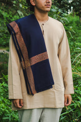 Blue Border Shawl