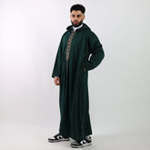 Green Herringbone Moroccan Thobe