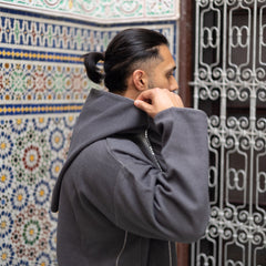 Light Grey Wool Moroccan Thobe