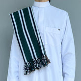 Green/Blue Yemeni Stripes Shawl