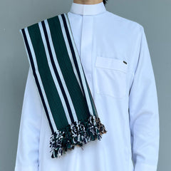 Green/Blue Yemeni Stripes Shawl