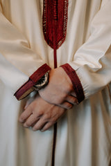 Red/Cream Moroccan Thobe