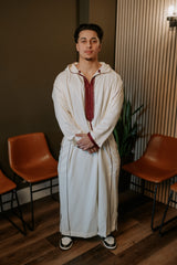 Red/Cream Moroccan Thobe