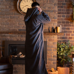 Dark Grey Wool Moroccan Thobe