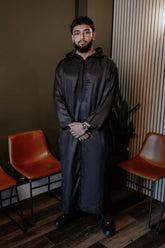 Black Moroccan Thobe