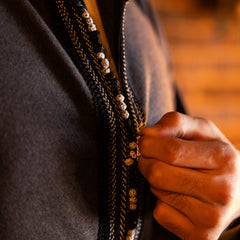 Dark Grey Wool Moroccan Thobe