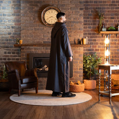Dark Grey Wool Moroccan Thobe