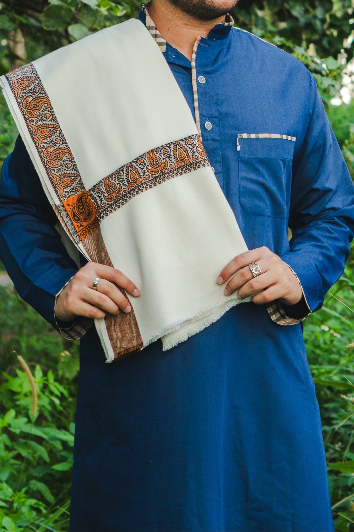 White Border Shawl