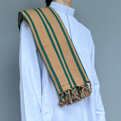 Coffee Yemeni Striped Shawl