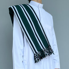 Green/Blue Yemeni Stripes Shawl