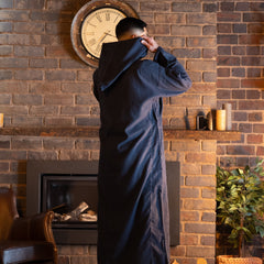 Dark Blue Wool Moroccan Thobe